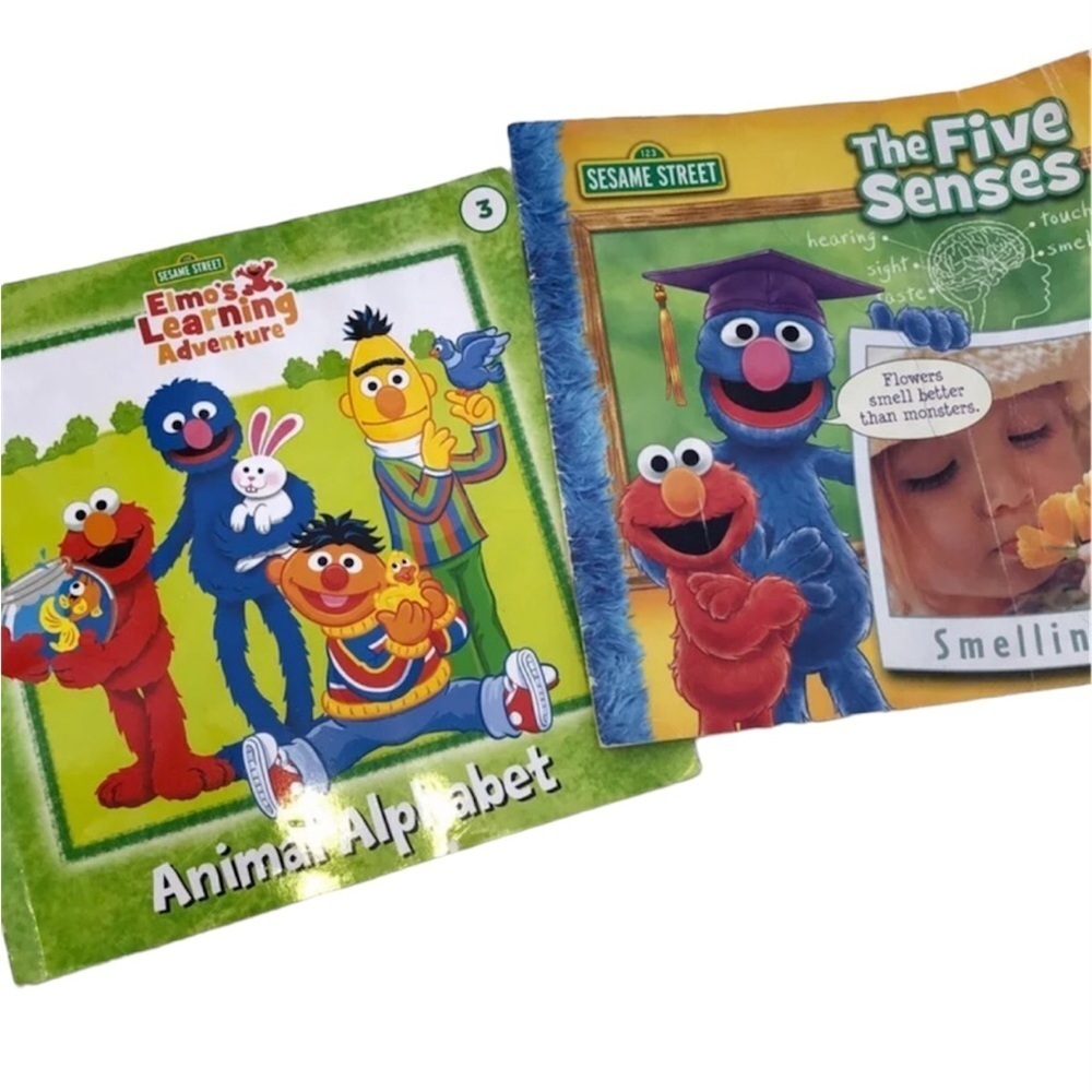 Sesame street set of learning books 

The five senses
Animal alphabet